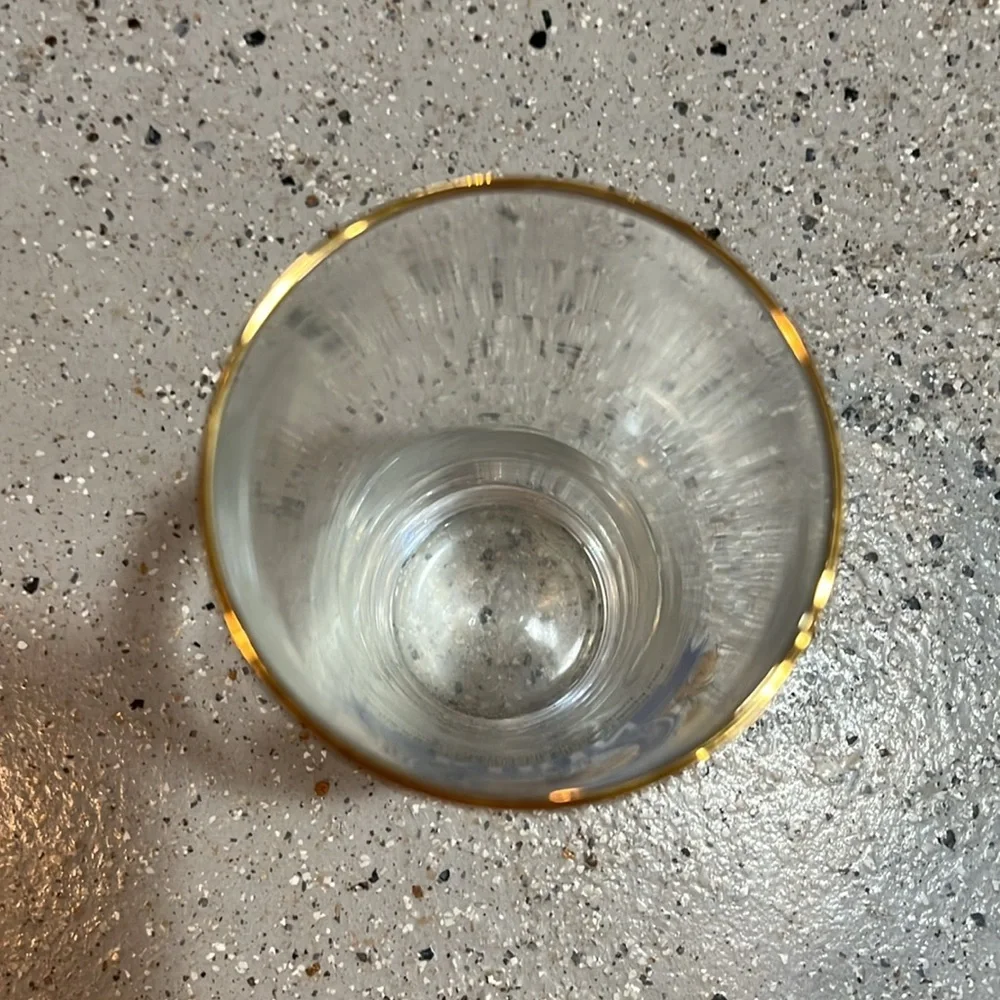 VTG COLUMBIA HOUSE COLLECTIBLES KIRIN GREG JACKSON 24KT RIMMED GLASS